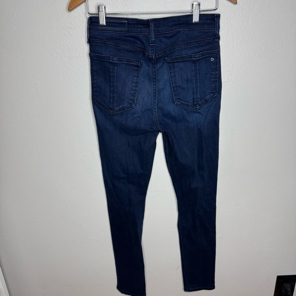 RAG & BONE Nina High-Rise Skinny Jeans Dark Wash New Gate Blue - Picture 9 of 15